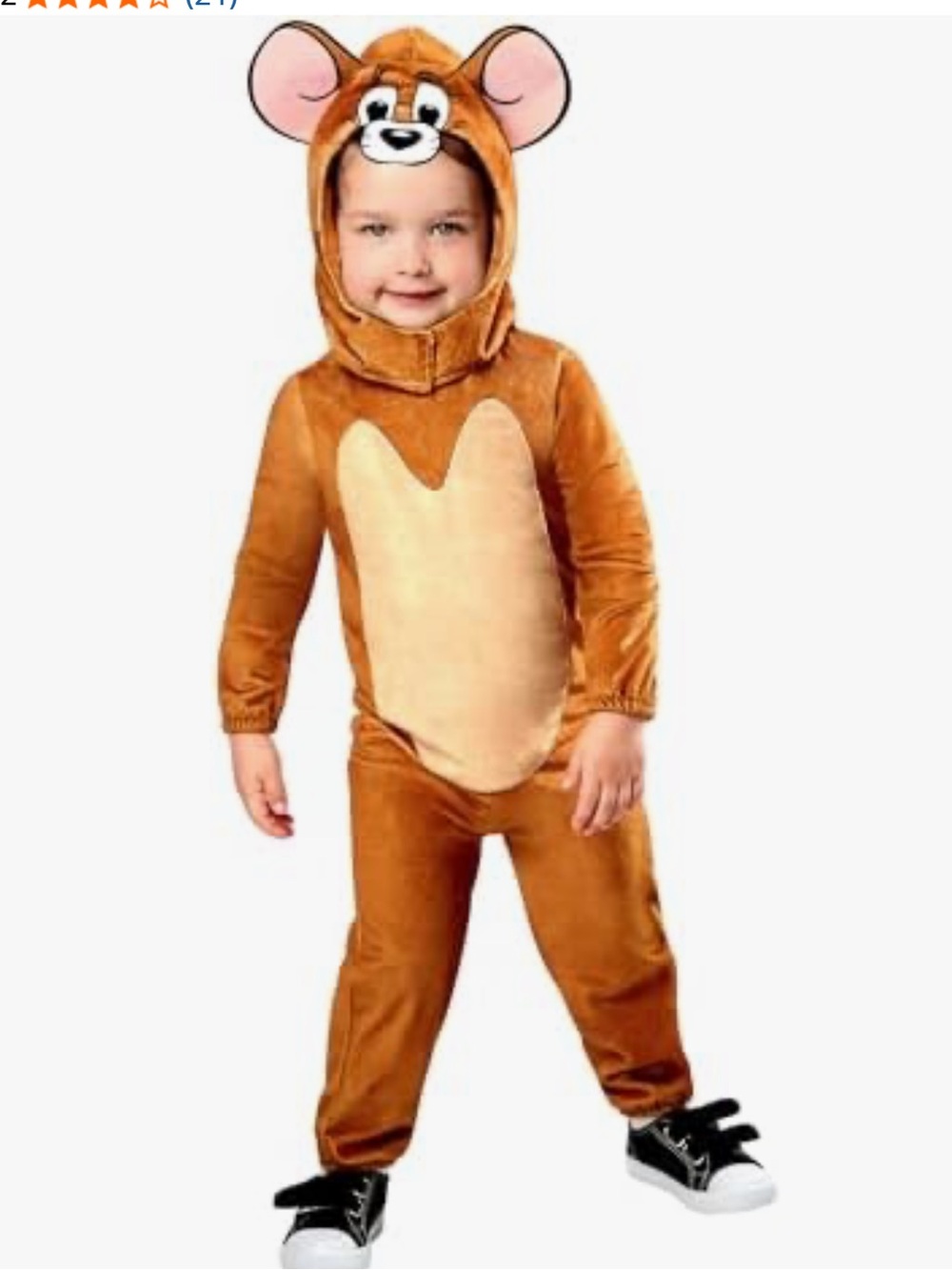 Rubies Tom & Jerry Jerry Mouse Costume Toddlers Size 4T New